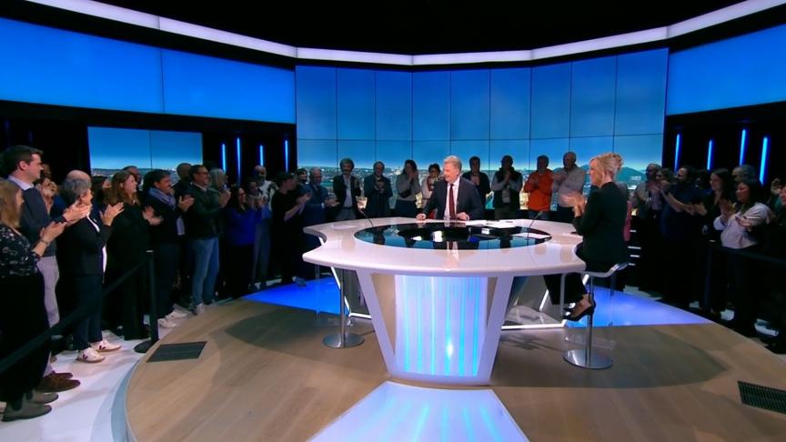 Studio RTBF pendant l'émission